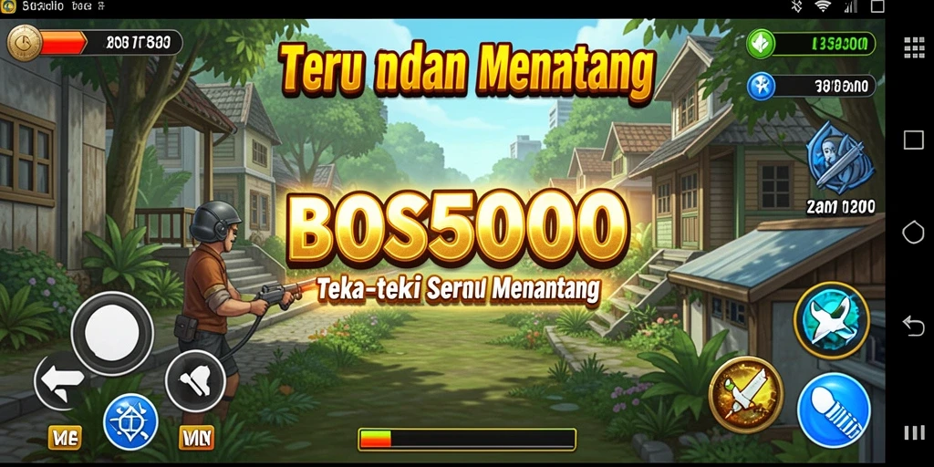 Tampilan gameplay BOS5000 dengan teka-teki yang menarik.