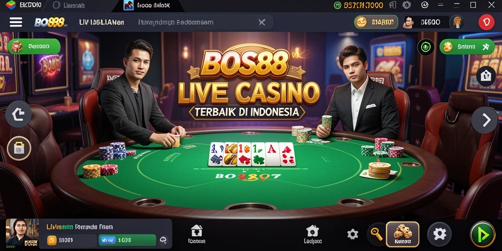 Tampilan gameplay Live Casino yang mendebarkan dan interaktif.