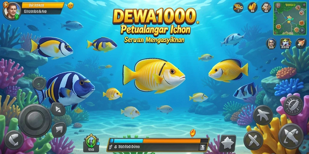 Tampilan gameplay DEWA1000 dengan aksi seru Tembak Ikan.