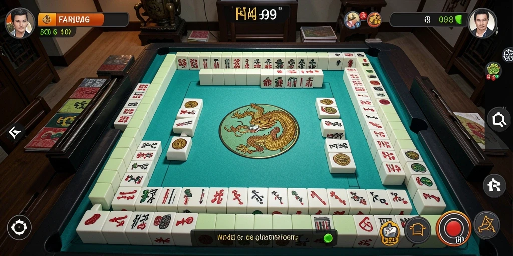 Screenshot FA99 memperlihatkan gameplay Mahjong yang menarik dan menantang.