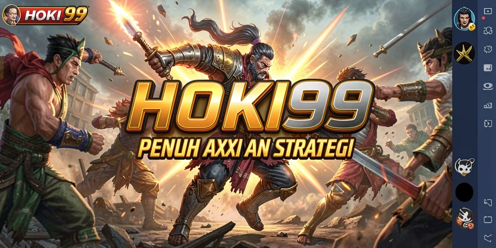 Screenshot menunjukkan aksi pertarungan seru di HOKI99.