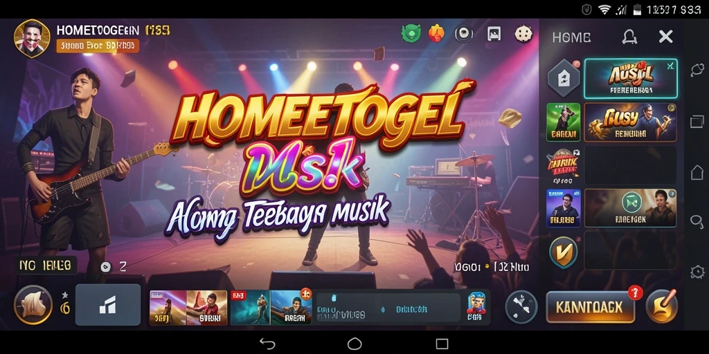 Tampilan gameplay HOMETOGEL yang seru dengan tantangan musik.