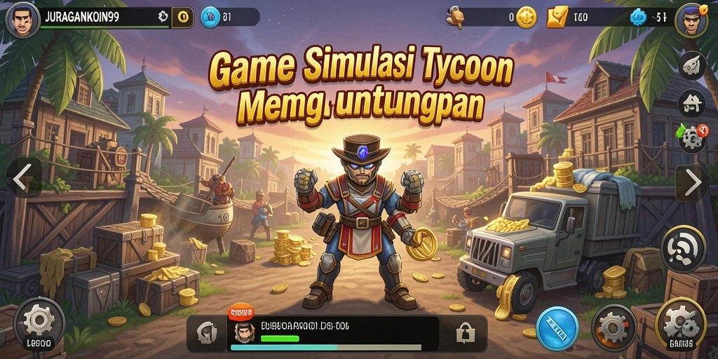 Tampilan gameplay JURAGANKOIN99 yang penuh strategi dan tantangan Tycoon.