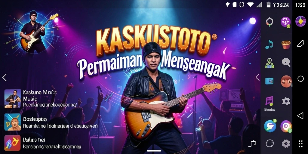 Screenshot gameplay KASKUSTOTO yang menakjubkan dengan musik yang mengalun.