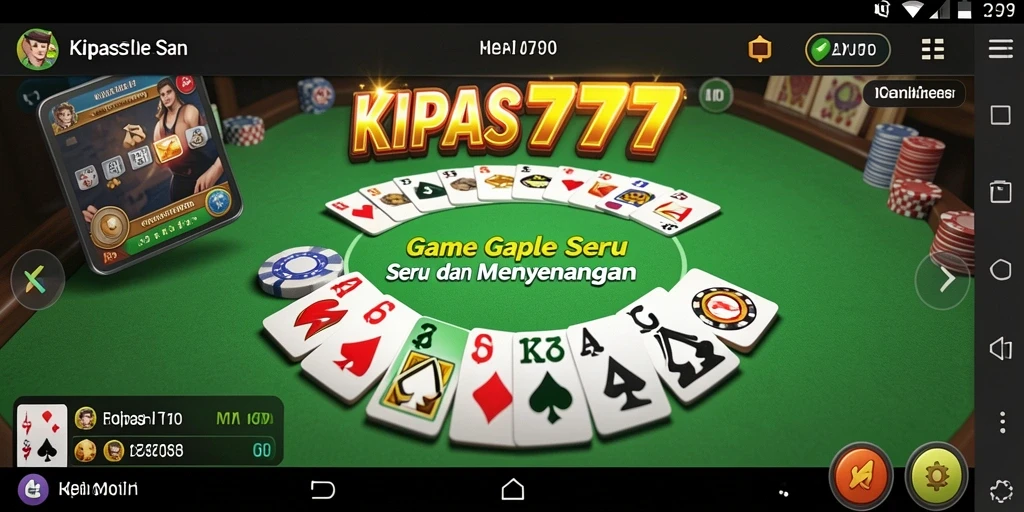 Tampilan gameplay KIPAS777 yang menarik dan seru saat bermain Gaple.