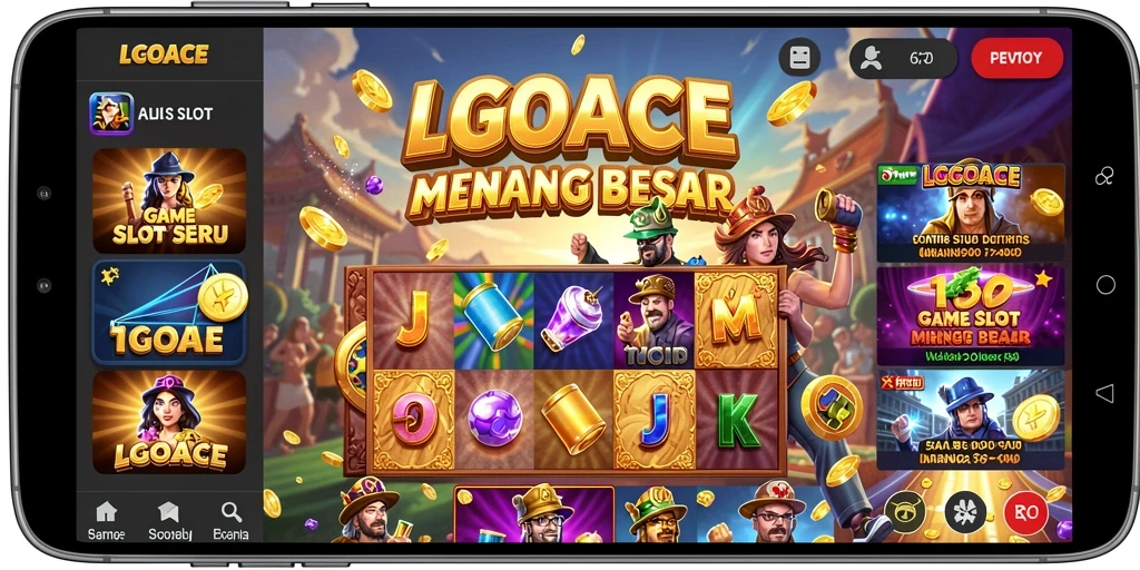 Screenshot gameplay LGOACE dengan tampilan slot yang menarik.