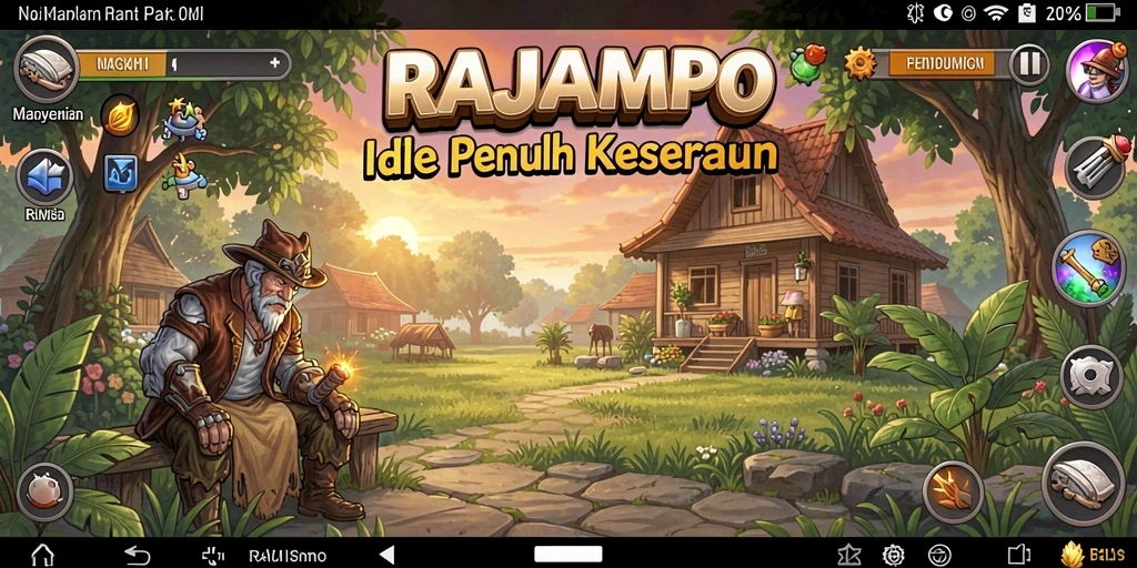 Gameplay RAJAMPO yang seru dan menantang dengan elemen Idle.