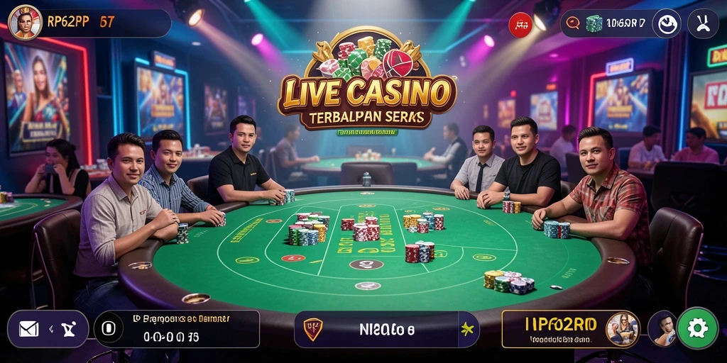 Screenshot permainan Live Casino RP62RP yang mendebarkan.